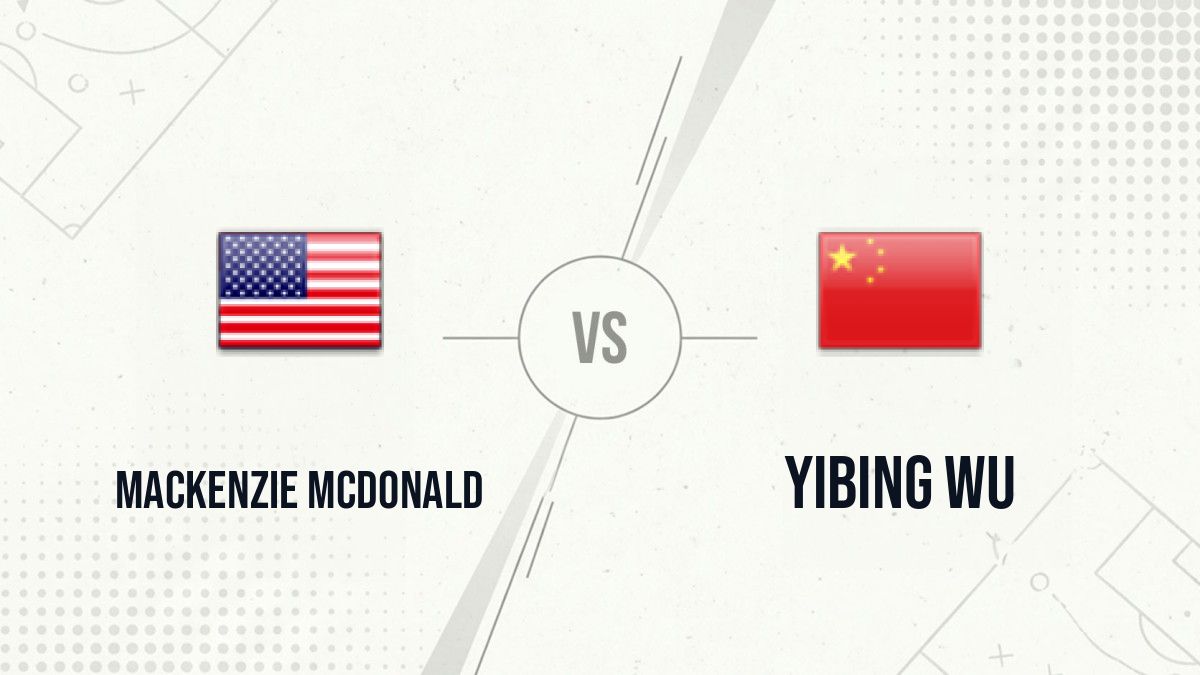 Pronostic Mackenzie McDonald Yibing Wu