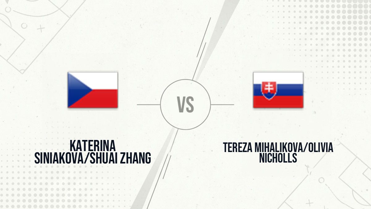 Pronostic Katerina Siniakova/Shuai Zhang Tereza Mihalikova/Olivia Nicholls