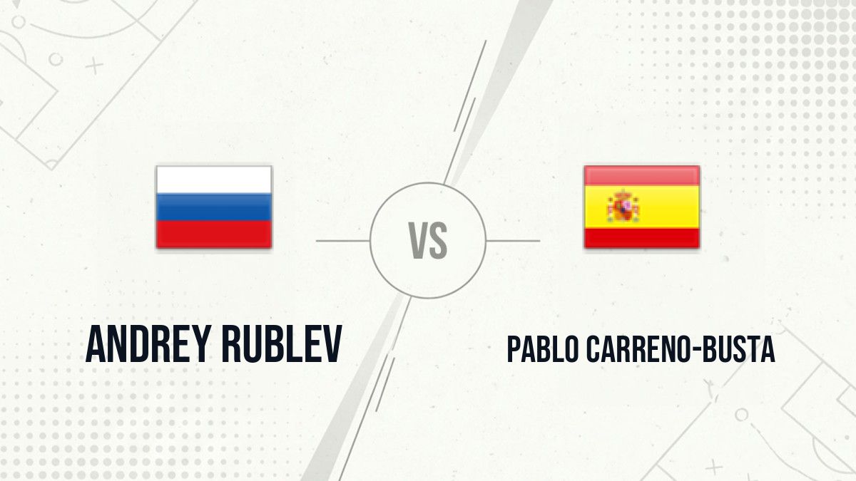 Pronostic Andrey Rublev Pablo Carreno-Busta
