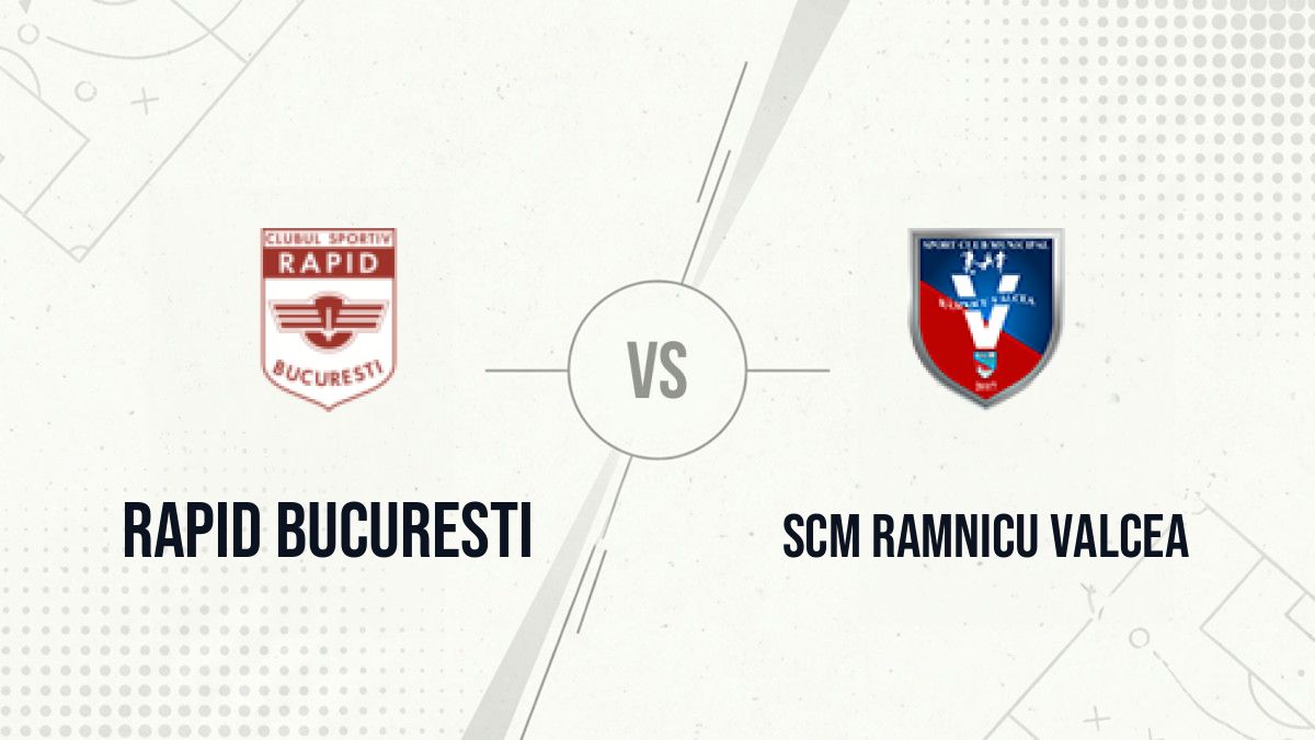 Pronostic Rapid Bucuresti SCM Ramnicu Valcea