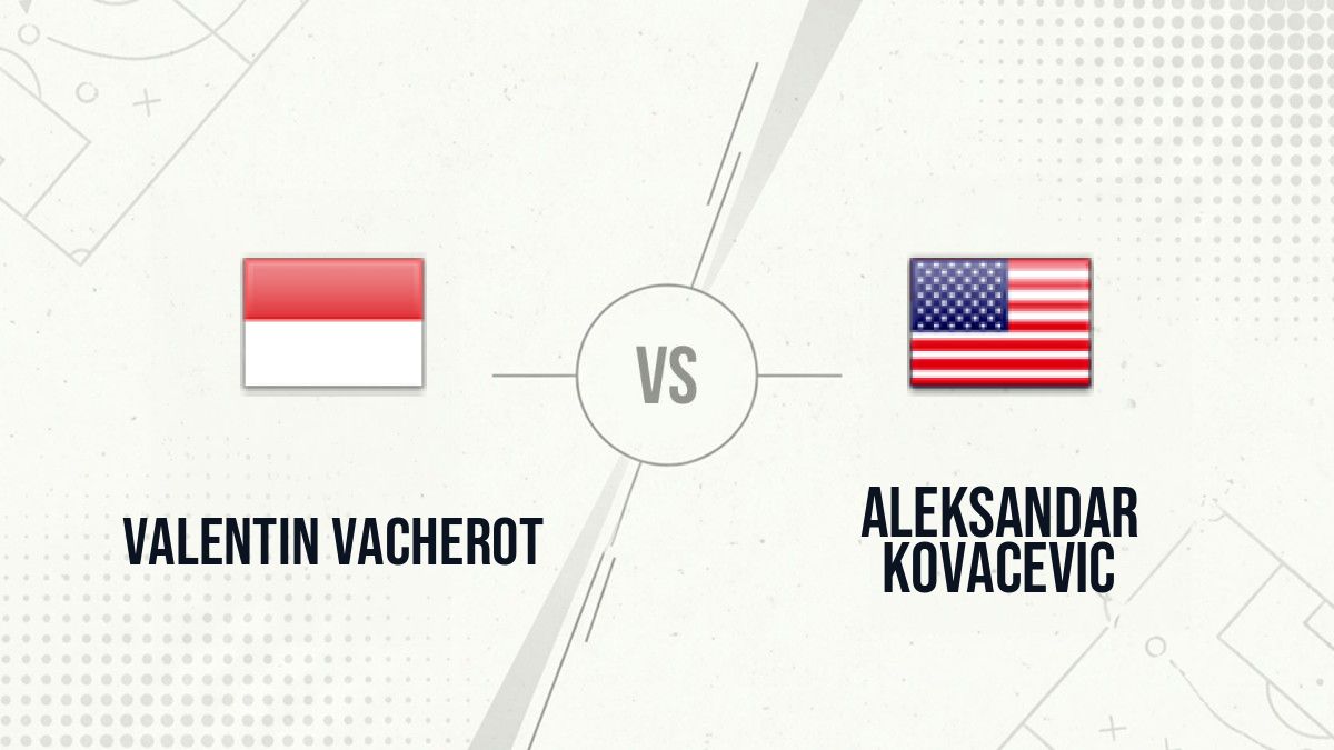 Pronostic Valentin Vacherot Aleksandar Kovacevic