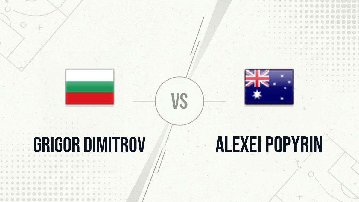 Pronostic Grigor Dimitrov Alexei Popyrin