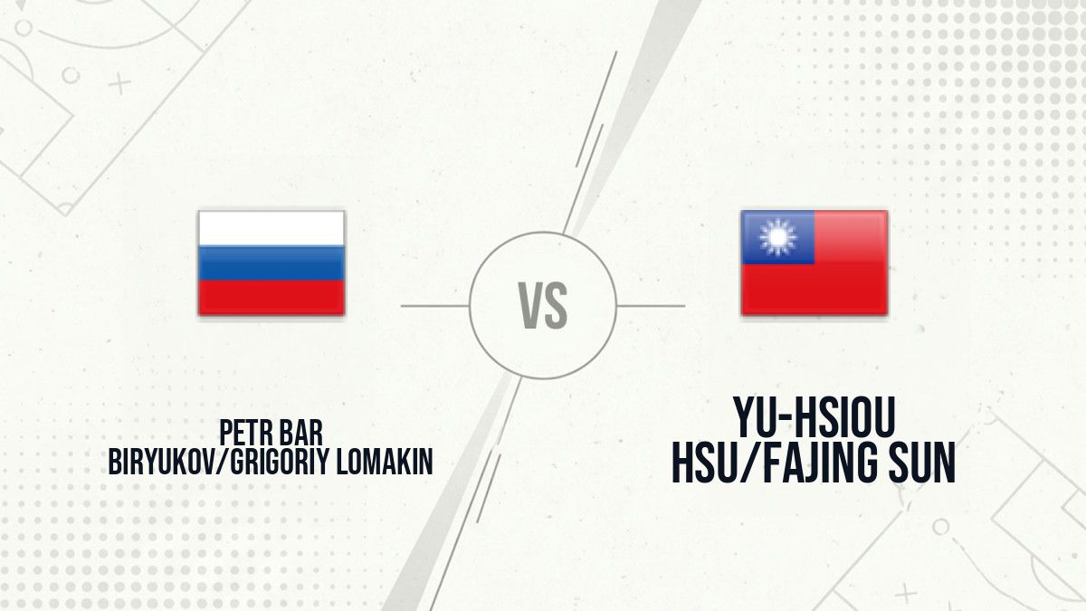 Pronostic Petr Bar Biryukov/Grigoriy Lomakin Yu-Hsiou Hsu/Fajing Sun