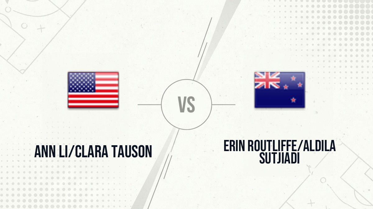 Pronostic Ann Li/Clara Tauson Erin Routliffe/Aldila Sutjiadi