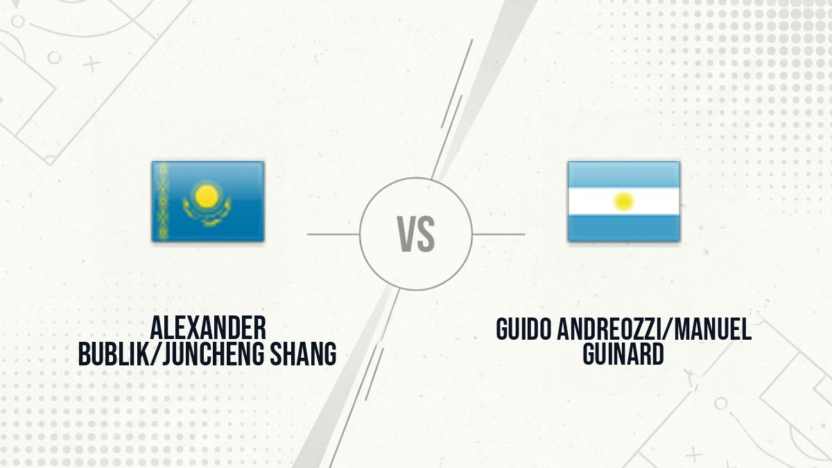 Pronostic Alexander Bublik/Juncheng Shang Guido Andreozzi/Manuel Guinard
