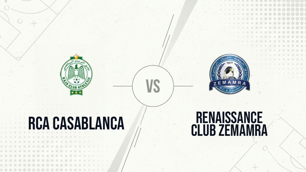 Pronostic RCA Casablanca Renaissance Club Zemamra