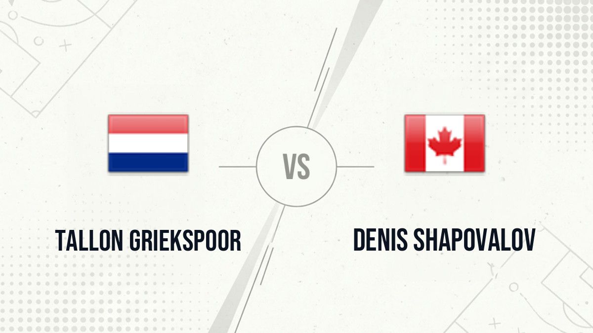 Pronostic Tallon Griekspoor Denis Shapovalov