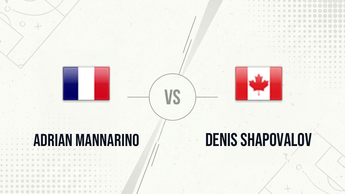 Pronostic Adrian Mannarino Denis Shapovalov