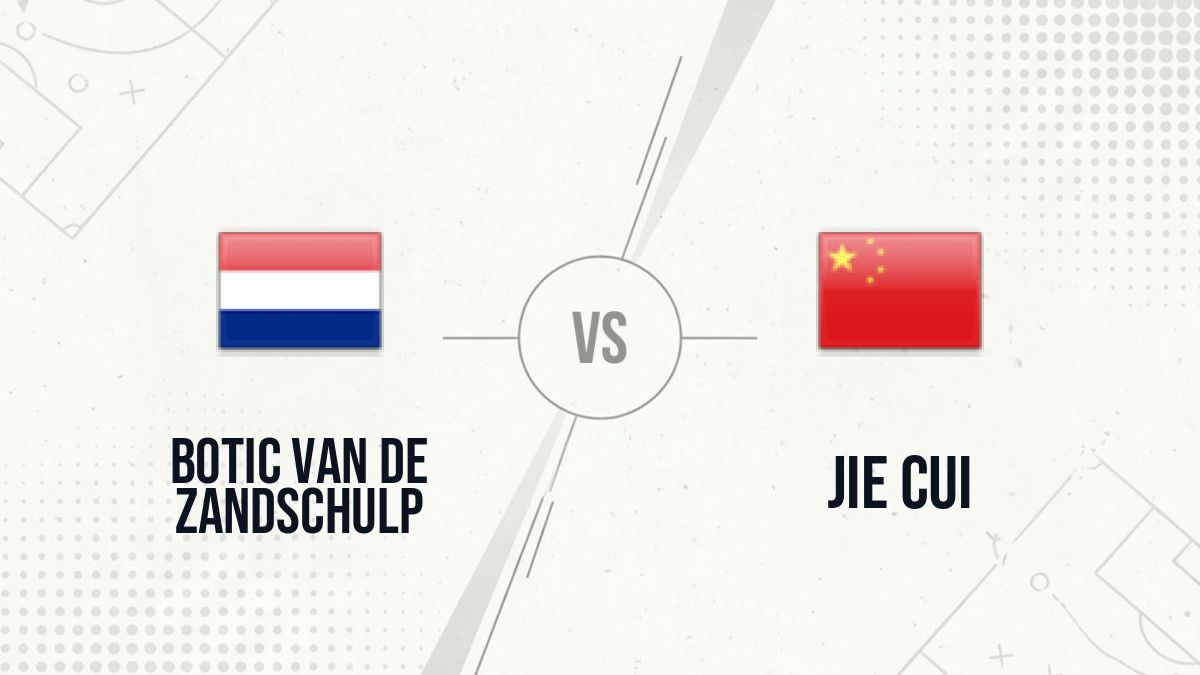 Pronostic Botic van de Zandschulp Jie Cui