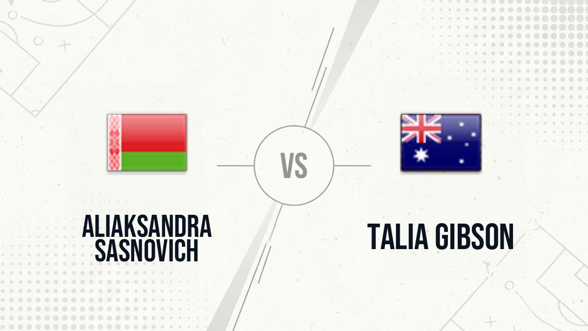 Pronostic Aliaksandra Sasnovich Talia Gibson