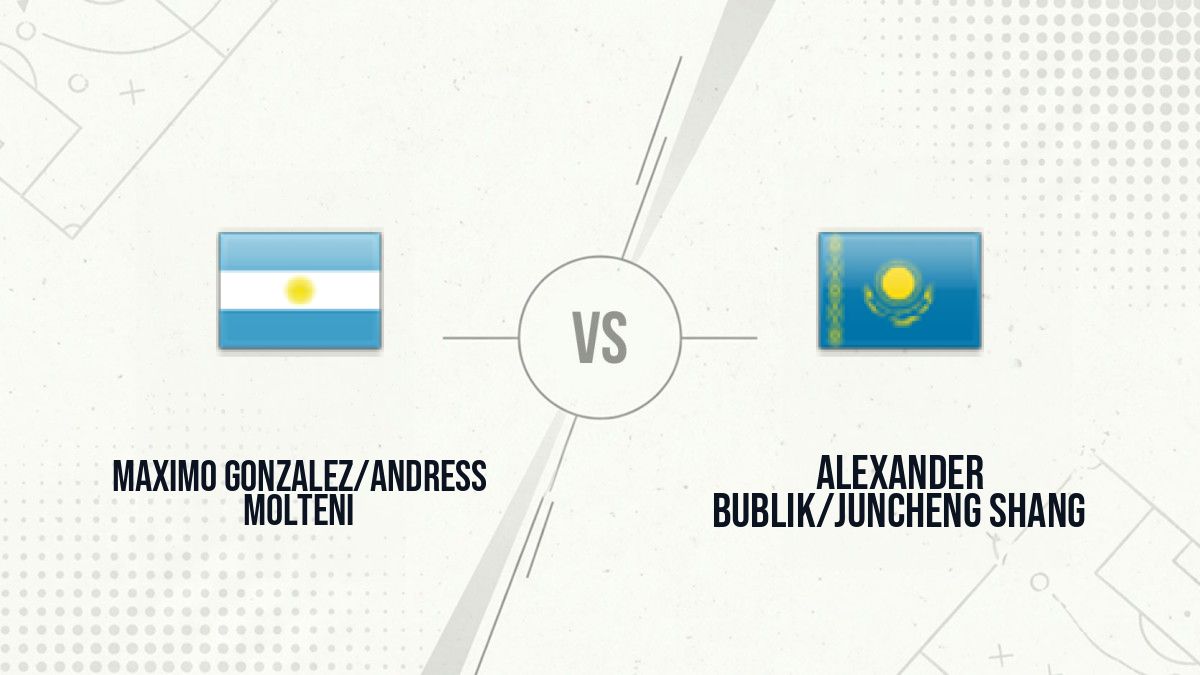 Pronostic Maximo Gonzalez/Andress Molteni Alexander Bublik/Juncheng Shang