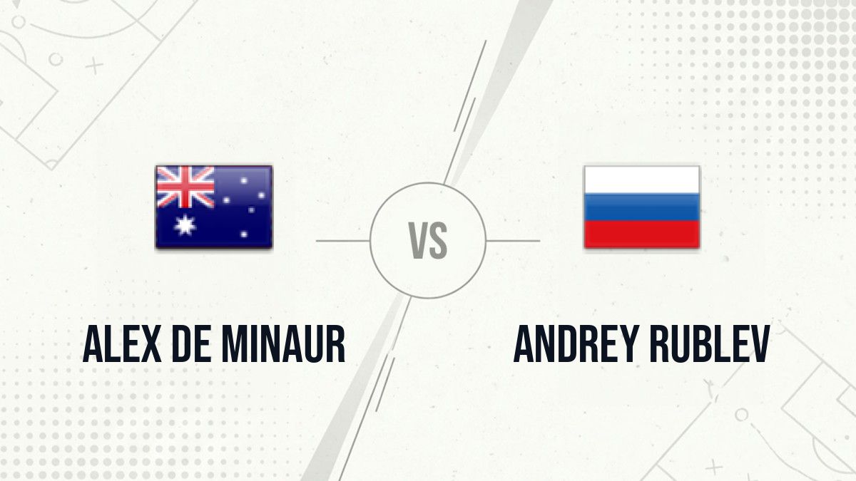 Pronostic Alex de Minaur Andrey Rublev
