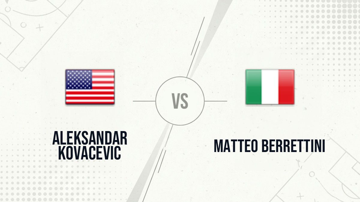 Pronostic Aleksandar Kovacevic Matteo Berrettini