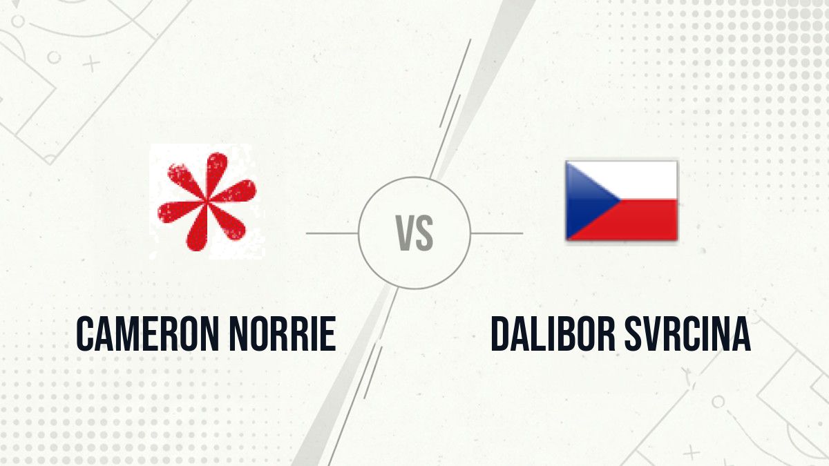 Pronostic Cameron Norrie Dalibor Svrcina