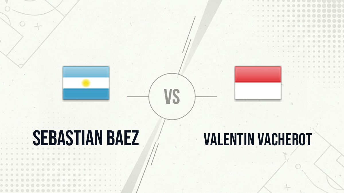 Pronostic Sebastian Baez Valentin Vacherot