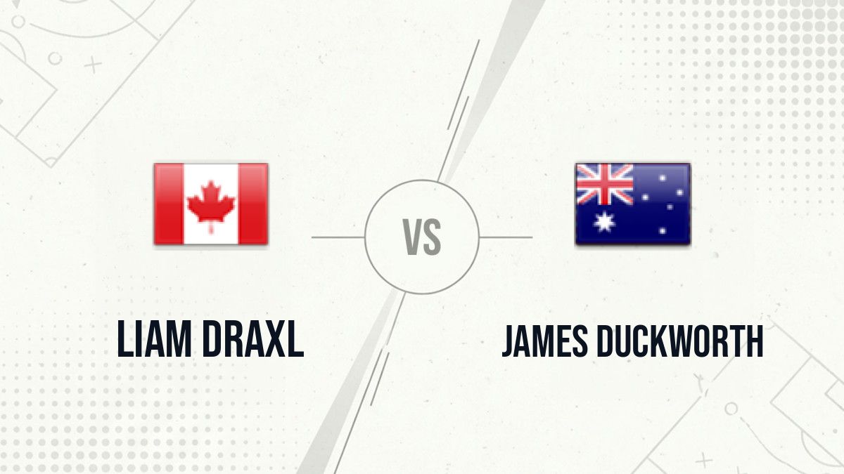 Pronostic Liam Draxl James Duckworth