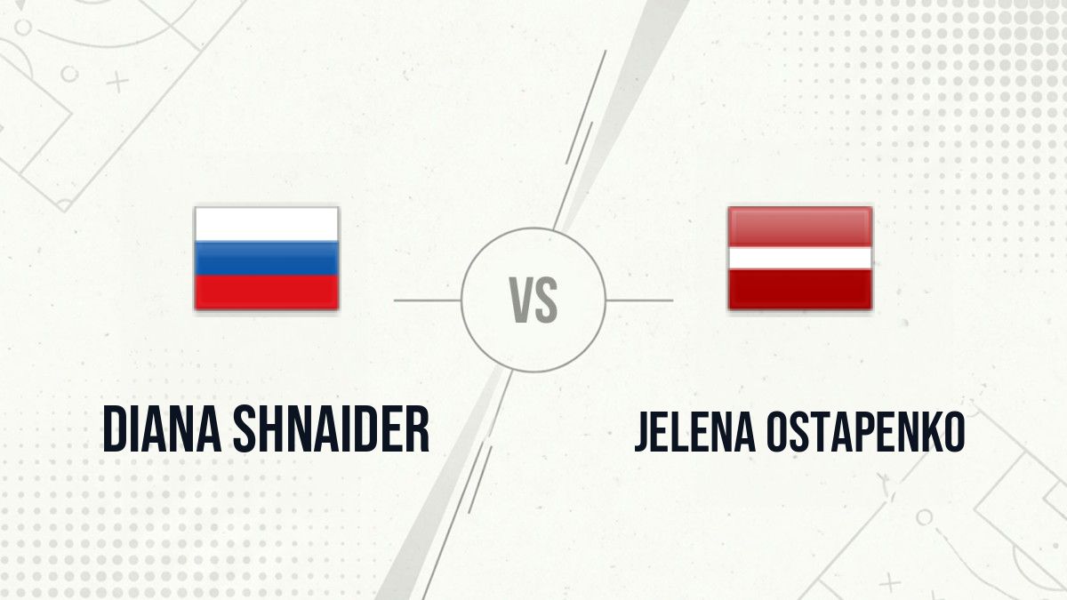 Pronostic Diana Shnaider Jelena Ostapenko