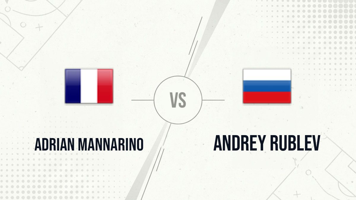 Pronostic Adrian Mannarino Andrey Rublev