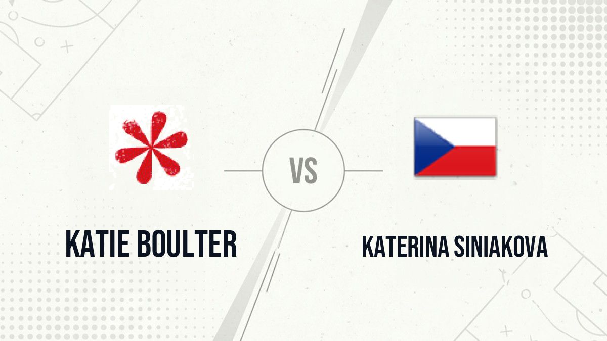 Pronostic Katie Boulter Katerina Siniakova