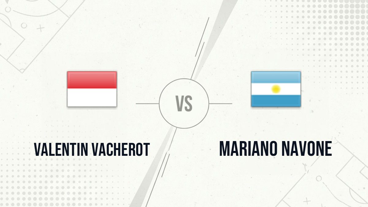 Pronostic Valentin Vacherot Mariano Navone