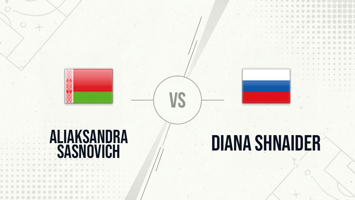 Pronostic Aliaksandra Sasnovich Diana Shnaider