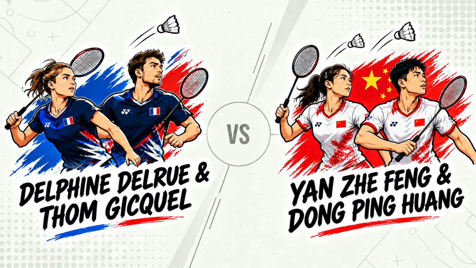 Pronostic Gicquel/Delrue Feng/Huang - Open de France de Badminton - Demi-finale - 24/10/2026