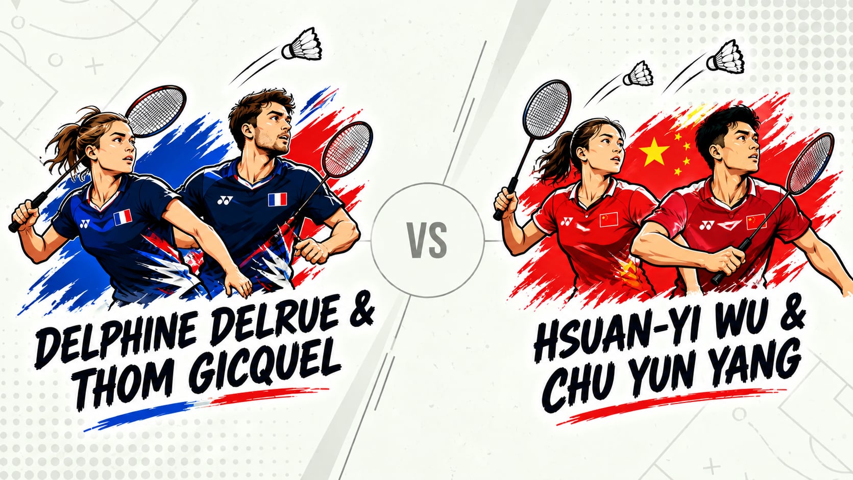 Pronostic Gicquel/Delrue Wu/Yang - Open de France de Badminton - Huitième de finale - 22/10/2026