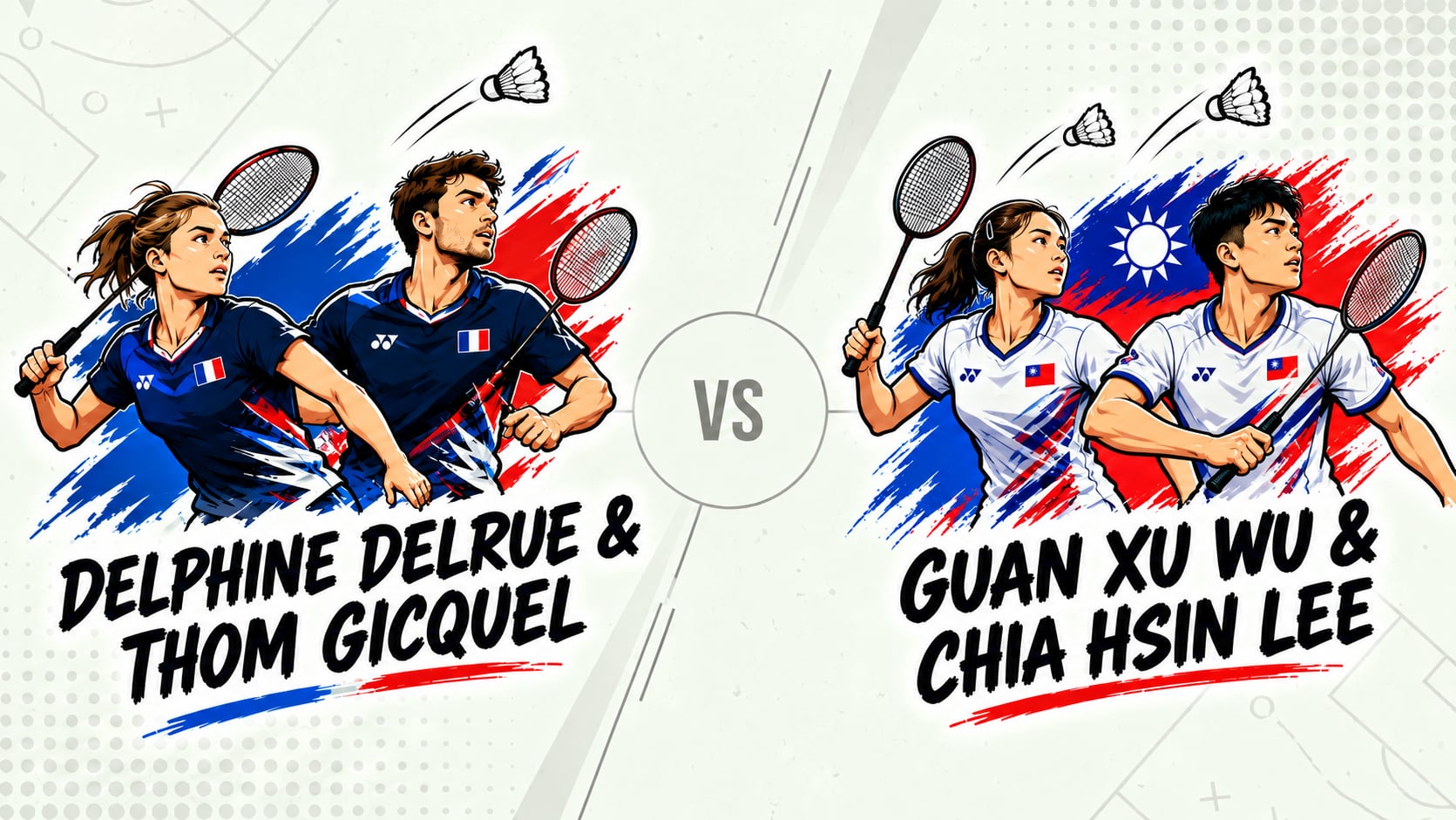 Pronostic Gicquel/Delrue Wu/Lee Chia - Open de France de Badminton - Quart de finale - 23/10/2026